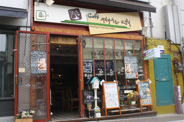 커피마시는고양이 이미지