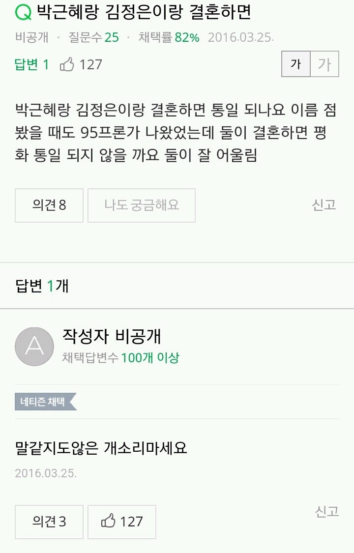 답변자 최소 박근혜 | 인스티즈