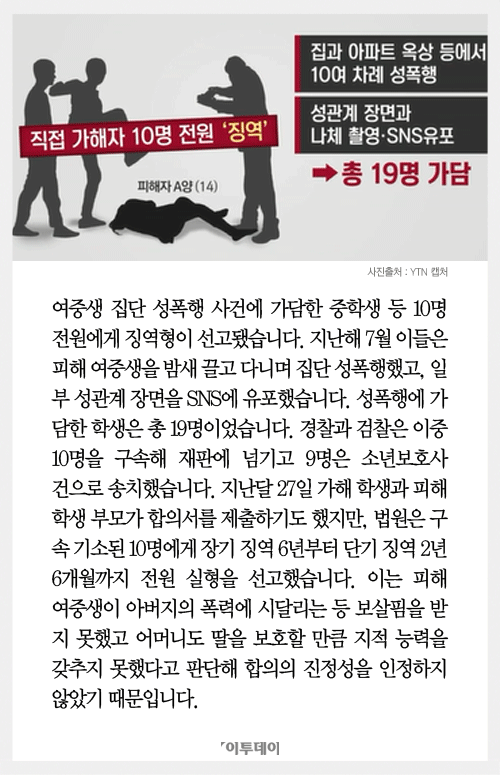 천안에 사는 여중생이 무려 19명한테 성폭행 당함 | 인스티즈