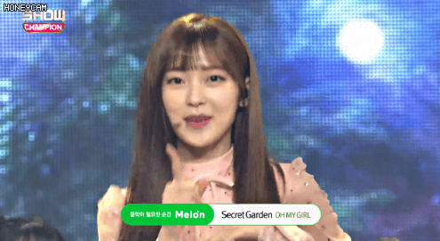 쇼챔피언 오마이걸 비밀정원 아린.gif | 인스티즈