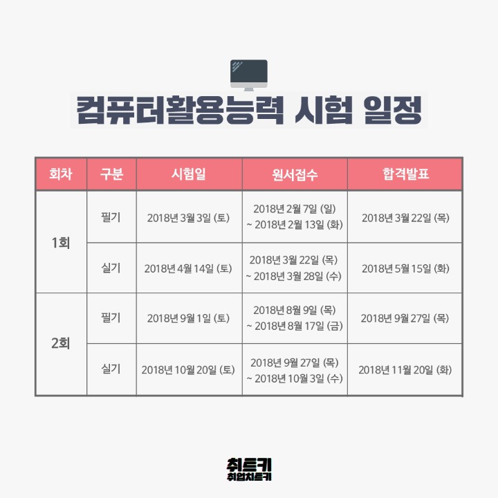2018년 자격증일정 정리 | 인스티즈